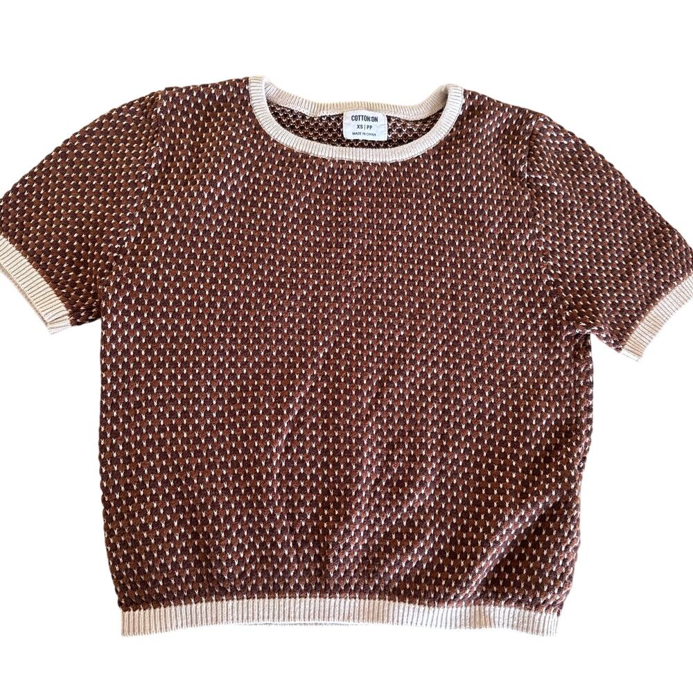 Cotton On Brown Short Sleeve Sweater - Women's Top